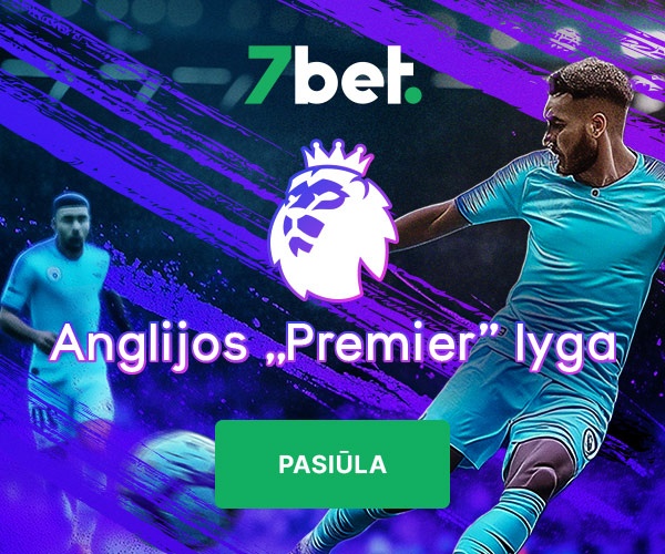 EPL statymai lažybos koeficientai 7bet Anglijos Premier Lyga